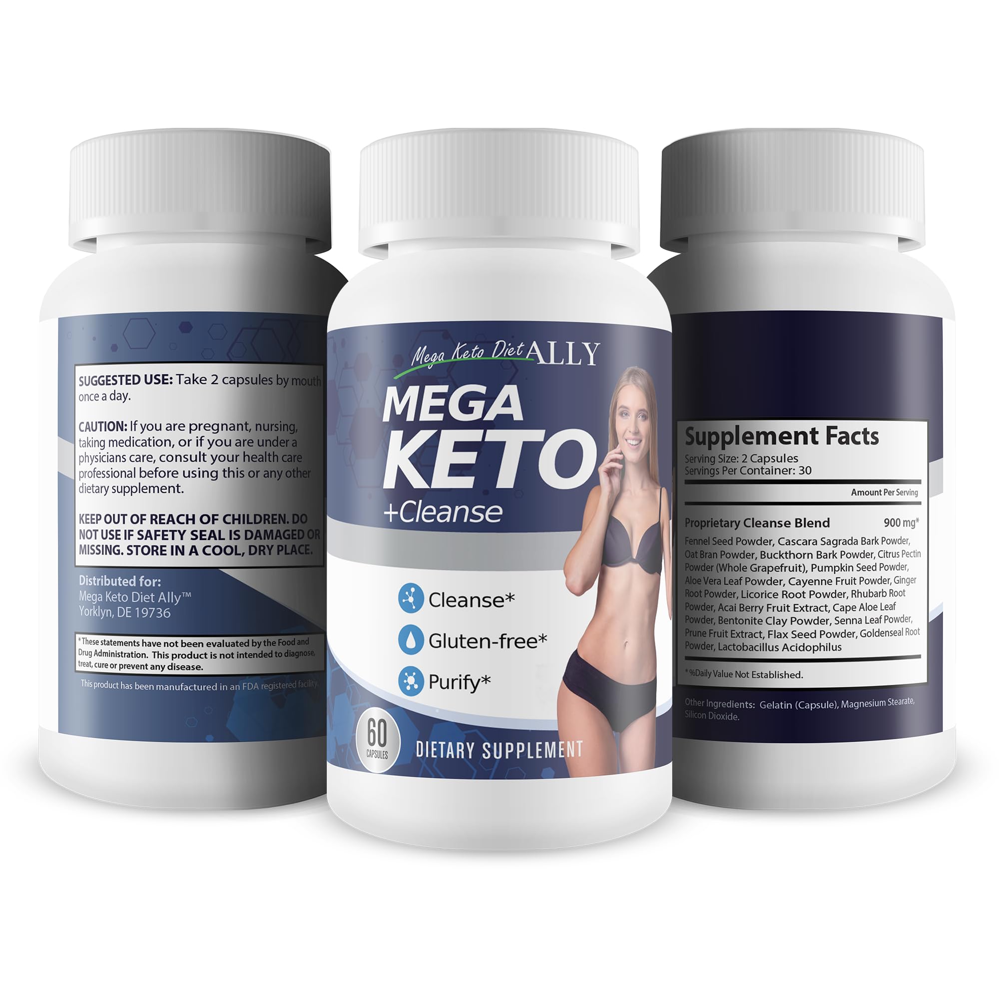 Pour Mega Keto Diet + Cleanse into glass for hydration and cleanse routine