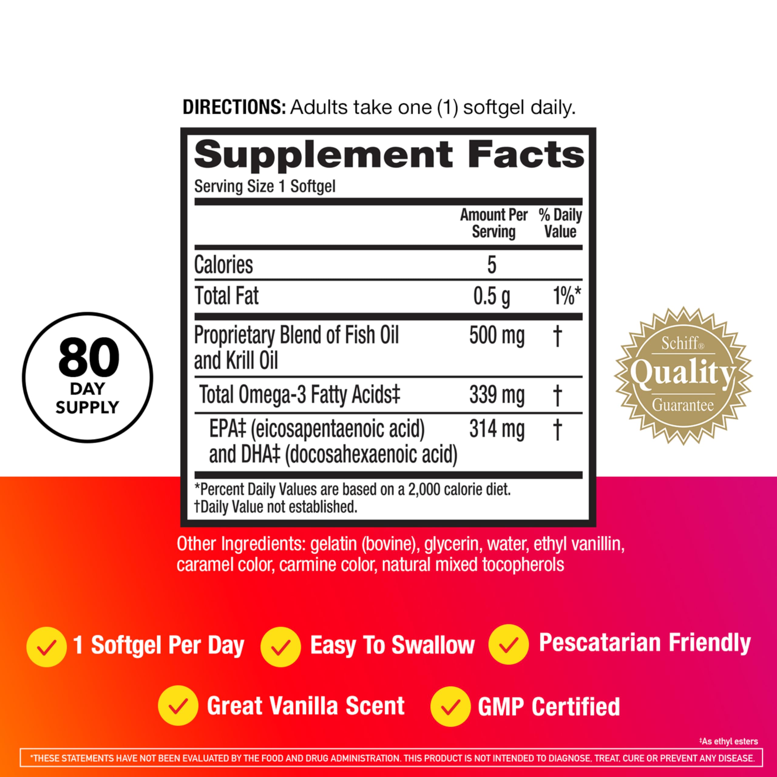 MegaRed omega-3 fish oil capsules close up highlighting heart support