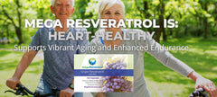 Mega Resveratrol nitric-oxide boost concept suggests potential for improved blood flow.