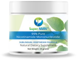 Mega Resveratrol Super NMN powder in foil pack highlighting stability and purity
