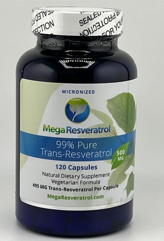 Mega Resveratrol veggie capsules suitable for vegetarians.