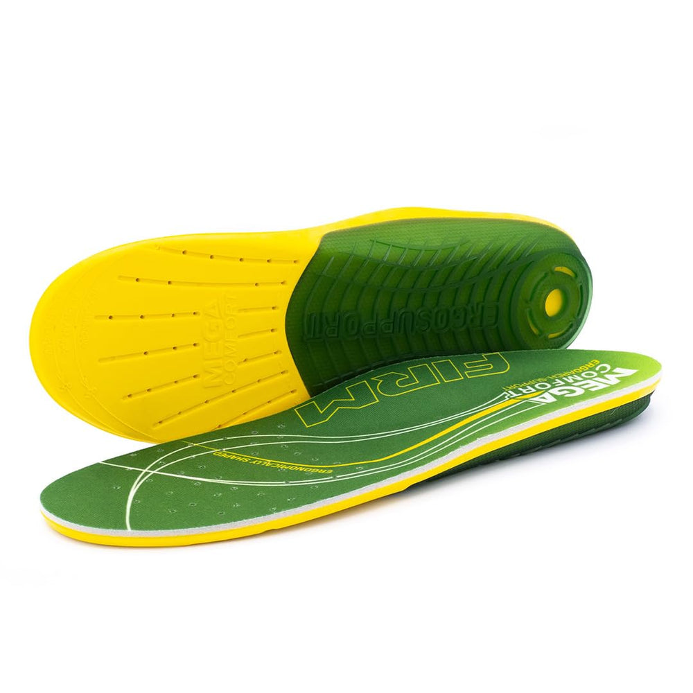 MEGAComfort Arch-Support Insoles show heel-stability for all-day wear
