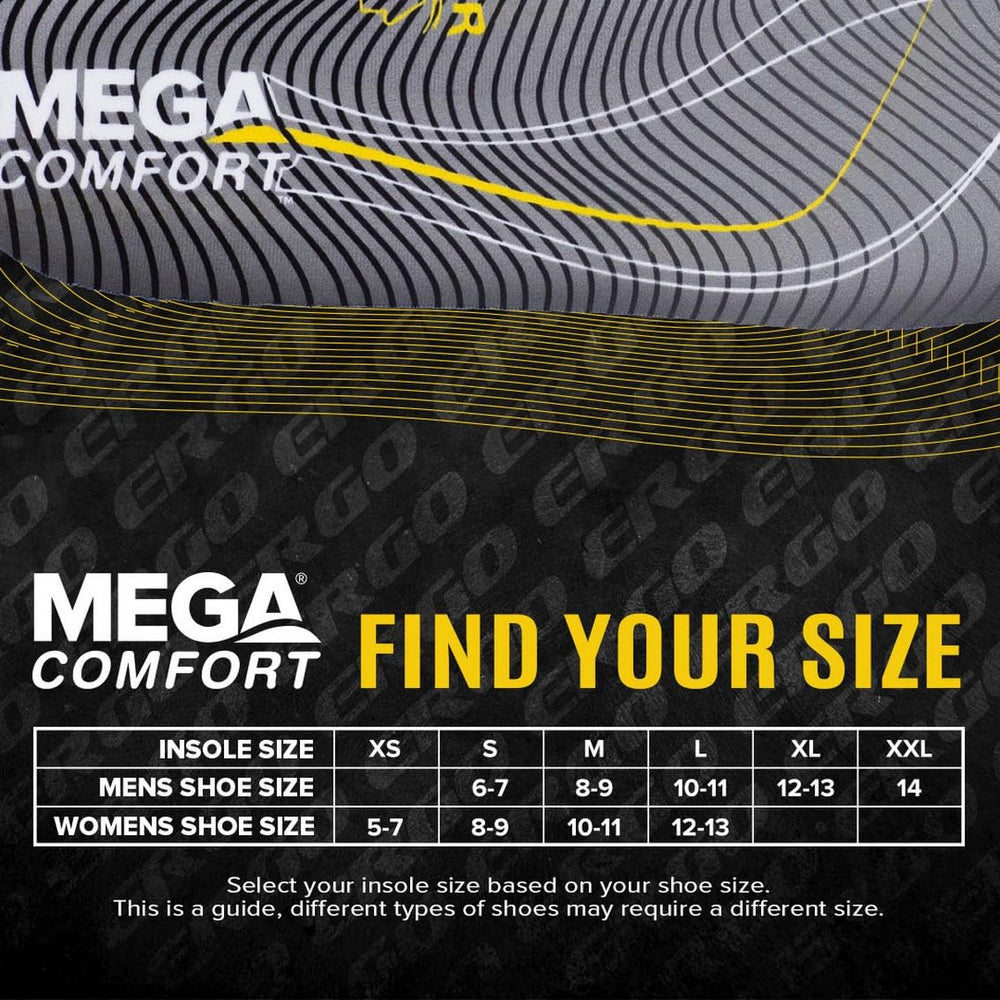 MEGAComfort endurance insole designed for long-term comfort