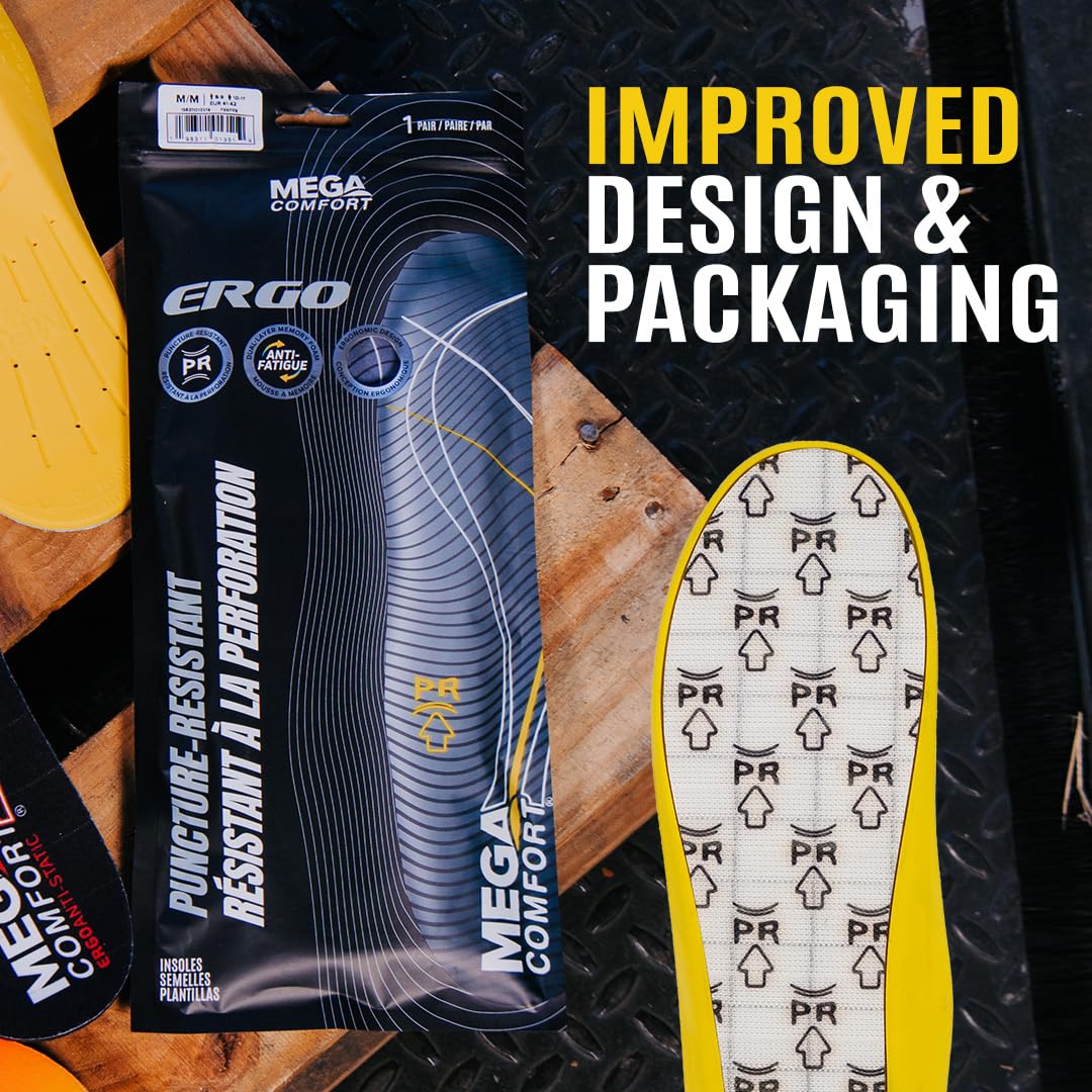 MEGAComfort insoles meet ASTM standards for puncture resistance and reliable performance.