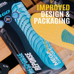 Unisex MEGAComfort insole offers ergonomic arch support for daily wear.