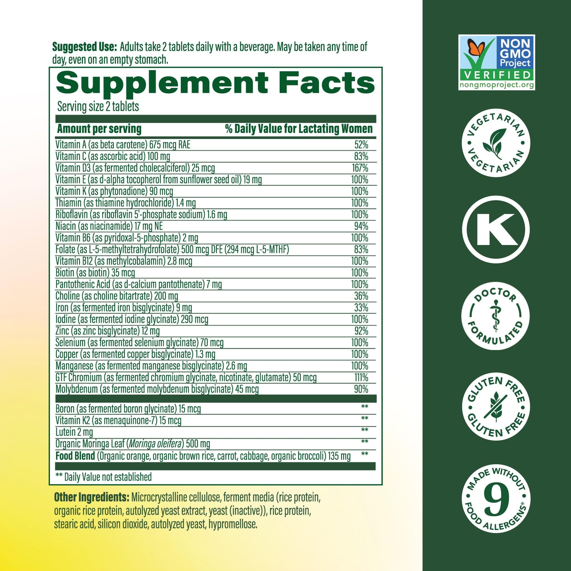 MegaFood Baby & Me 2 capsules close-up for easy daily nutrition
