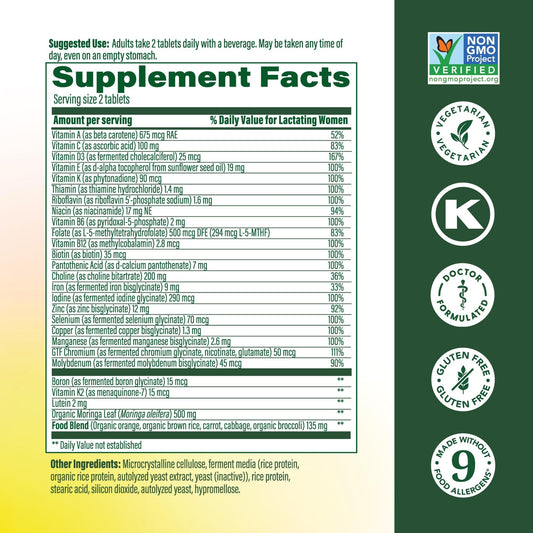 MegaFood Baby & Me 2 capsules close-up for easy daily nutrition