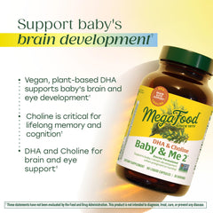 MegaFood Baby & Me 2 choline beadlets inside capsule for slow-release delivery.