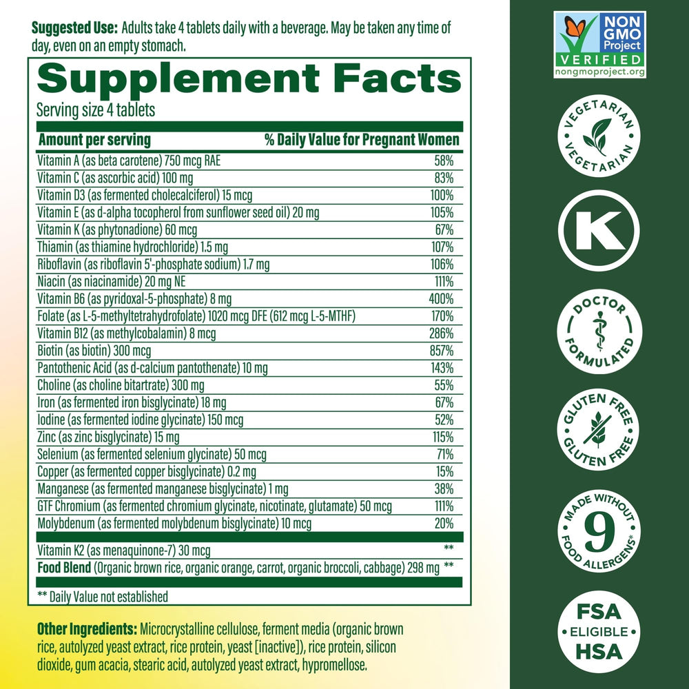MegaFood Baby & Me 2 methyl folate image showing active folate form
