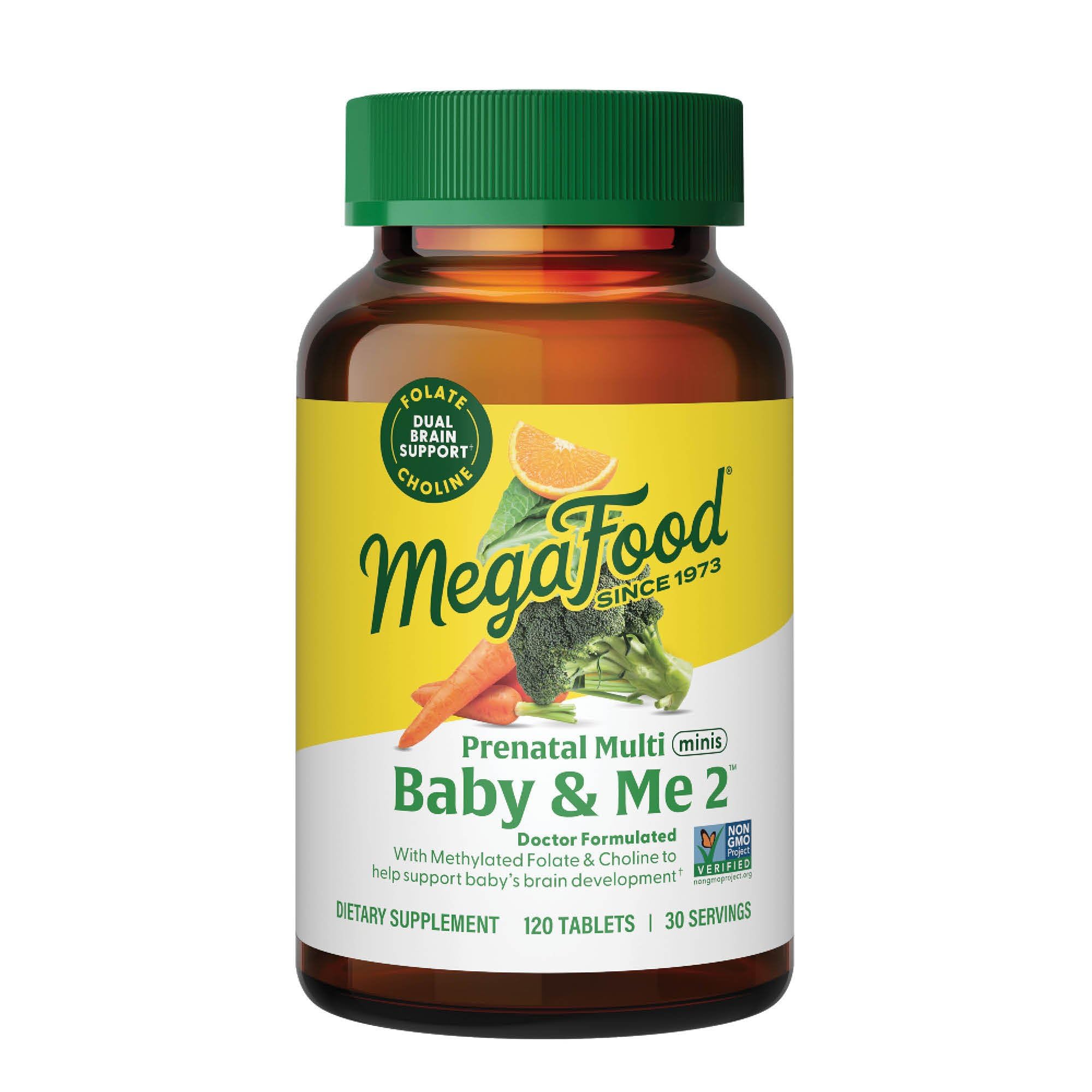 MegaFood Baby & Me 2 prenatal choline image for brain development potential