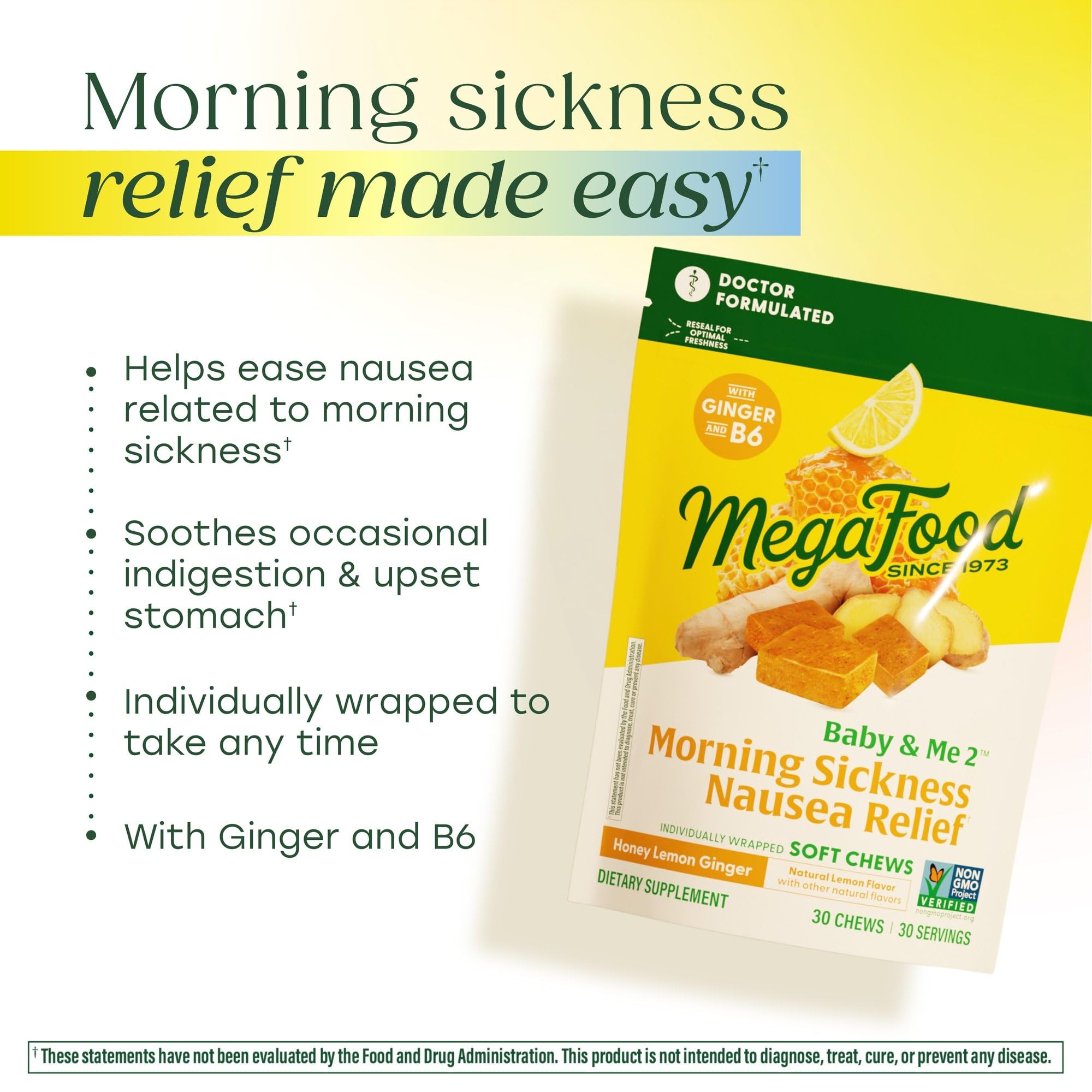 Two 30-chew packs of MegaFood Baby and Me prenatal chews on counter