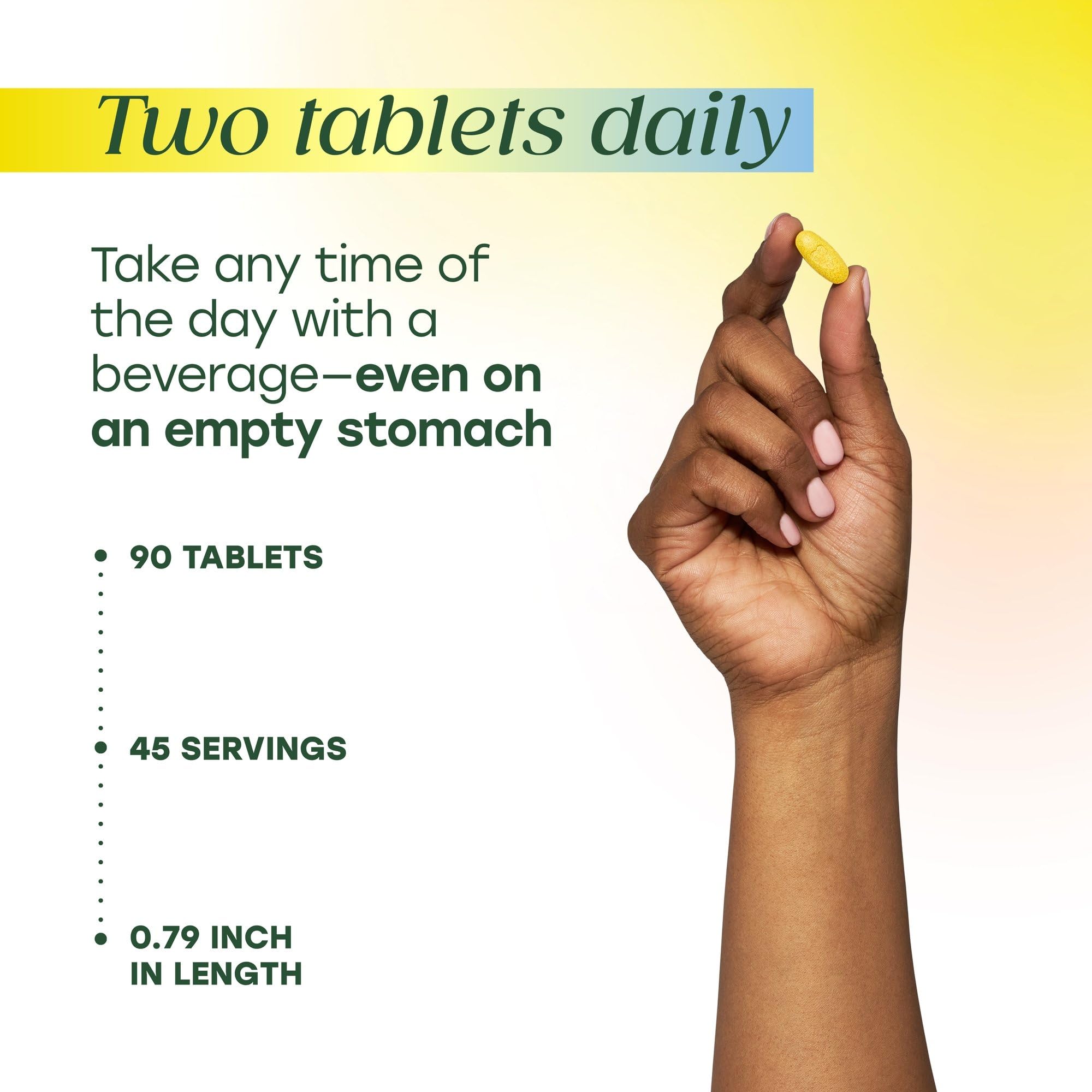 MegaFood Bottle back label displays allergen-free and testing details.