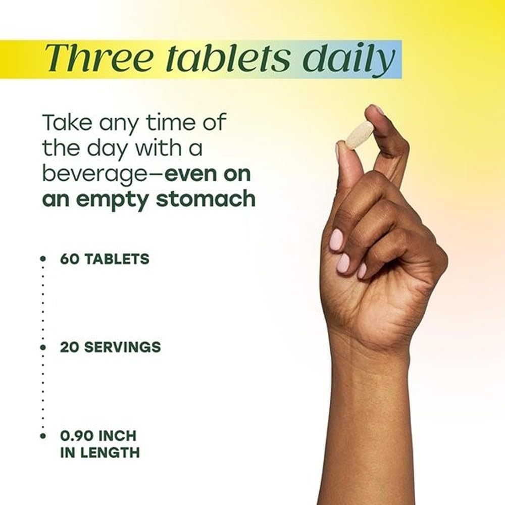 MegaFood Calcium Magnesium tablets with water for easy daily use