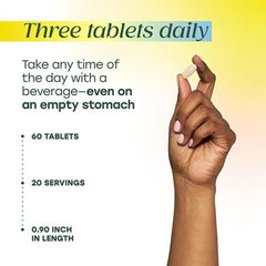 MegaFood Calcium Magnesium tablets with water for easy daily use