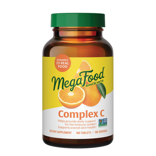 MegaFood Complex C bottle front highlighting immune-support formula.