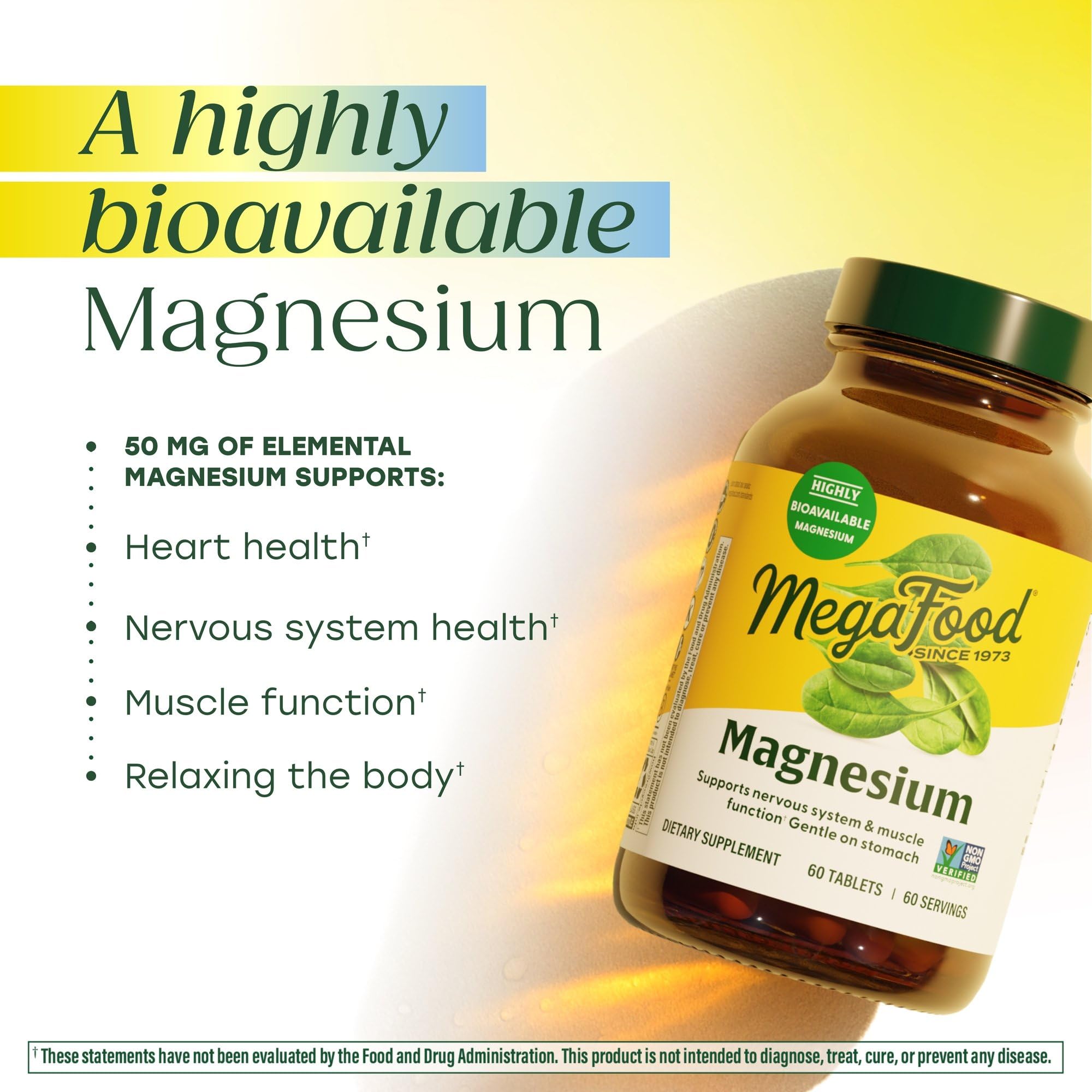 MegaFood fermented magnesium glycinate capsules for easy daily use