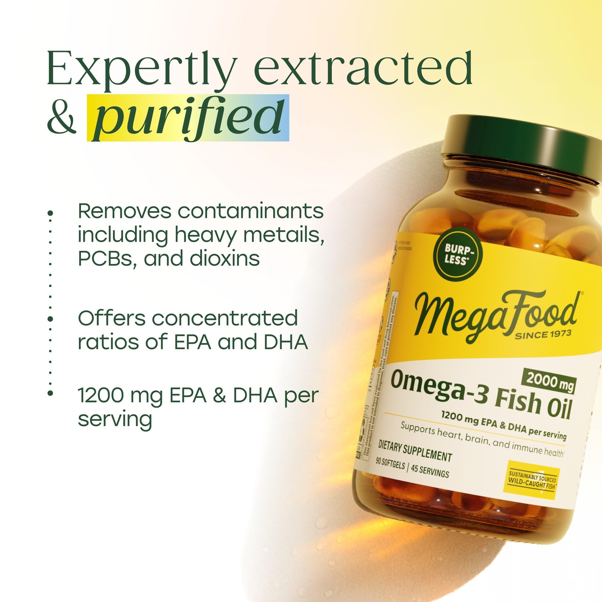 MegaFood Lemon-infused bottle highlights reduced fishy aftertaste