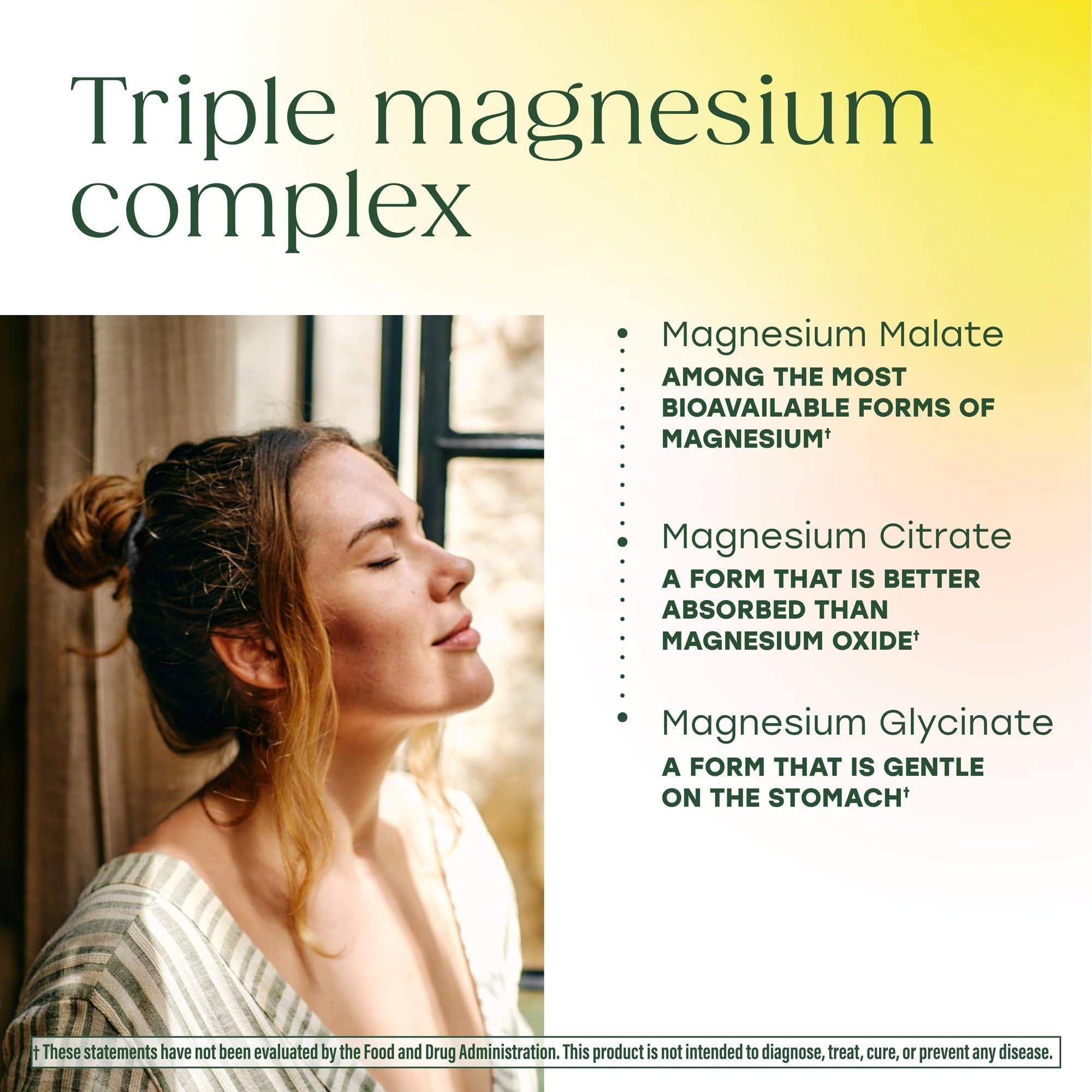 Vegetarian gluten-free label on MegaFood magnesium packaging