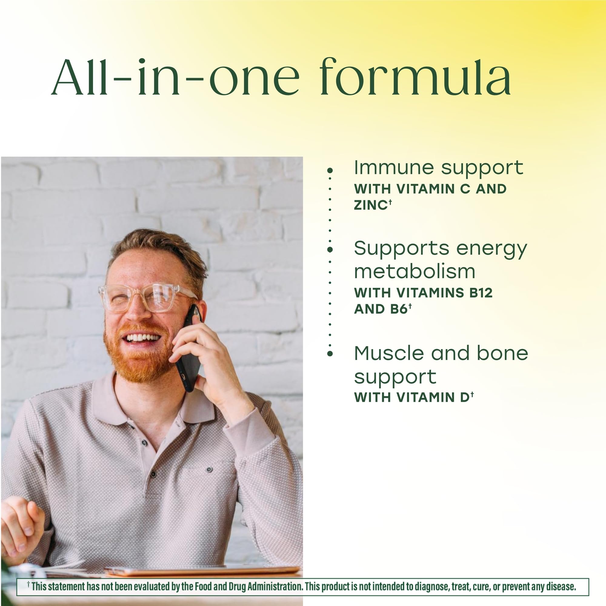 MegaFood Men 40+ tablets daily dose for energy support.