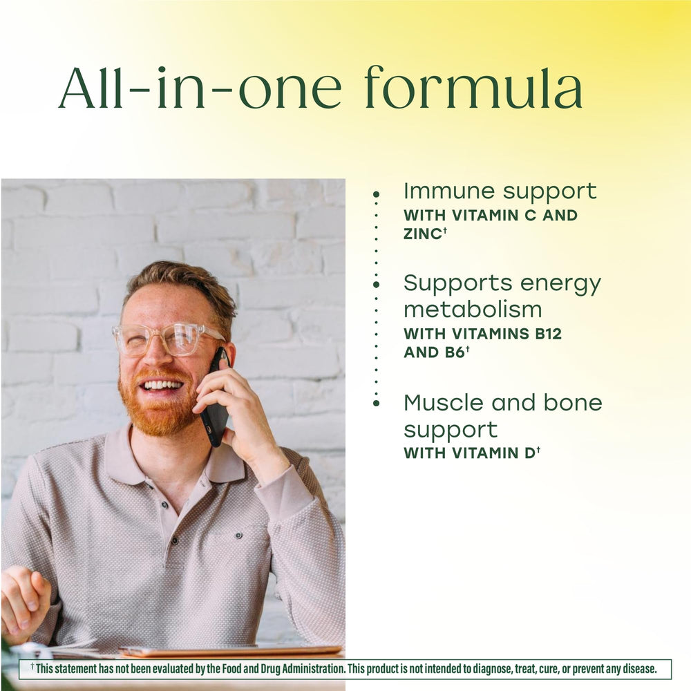 MegaFood Men 40+ tablets daily dose for energy support.