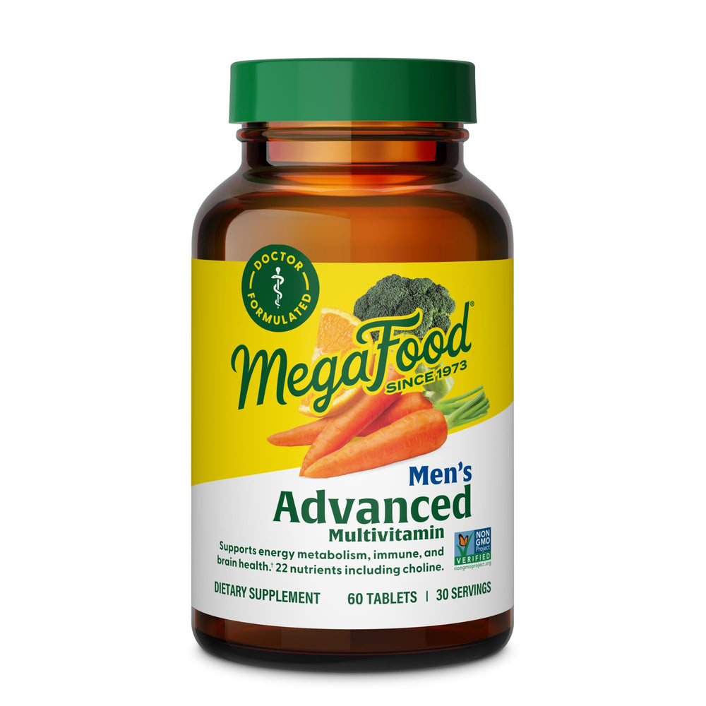 MegaFood Men’s Advanced Multivitamin tablet front view for daily wellness