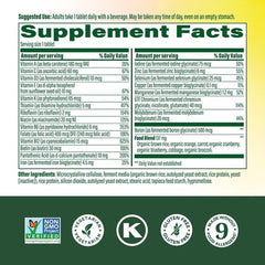 Close-up of MegaFood One Daily tablets highlighting a simple daily multivitamin