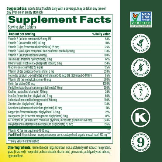 Real-food ingredients like broccoli, oranges and carrots in MegaFood blend