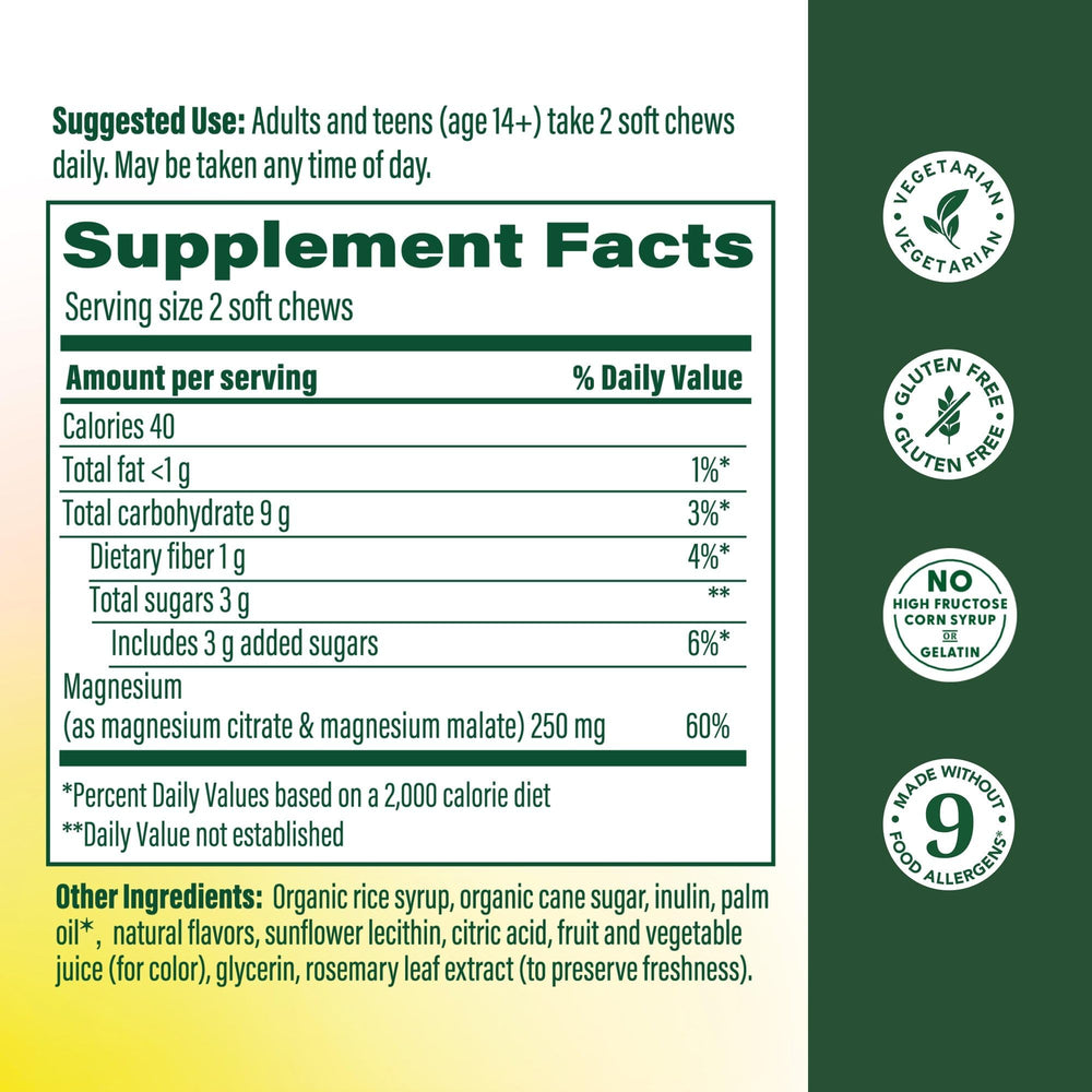 MegaFood Relax + Calm chew closeup – tasty grape soft chews without artificial ingredients