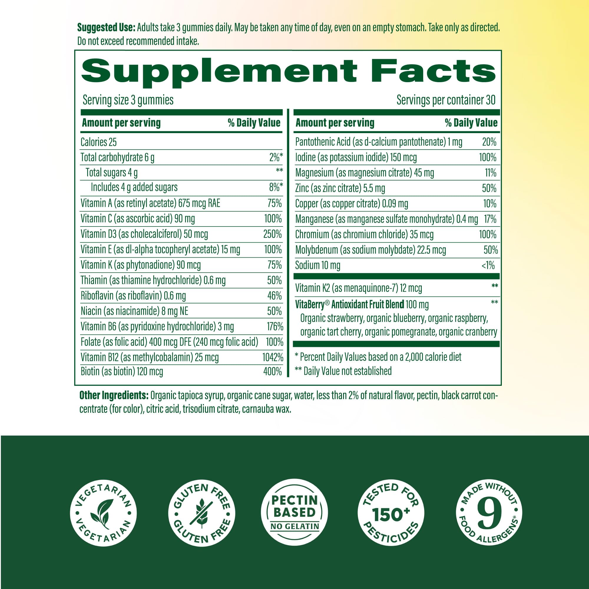 MegaFood strawberry gummies close-up highlighting tasty, convenient daily nutrition