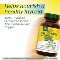 MegaFood Thyroid Strength includes ashwagandha for energy and focus