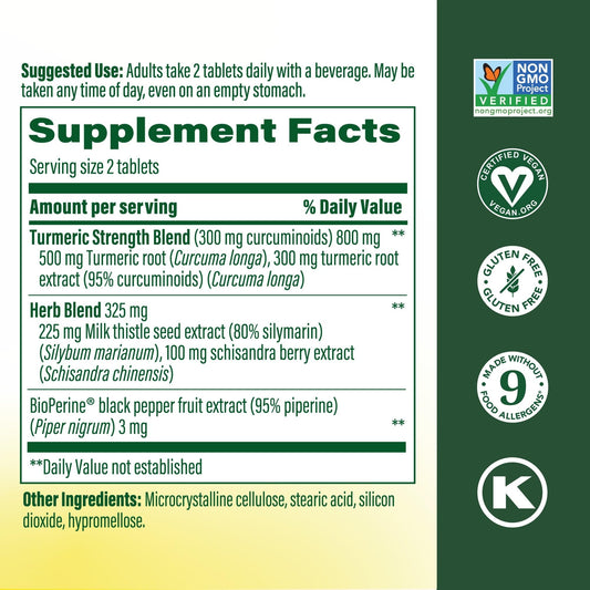 MegaFood turmeric curcumin tablets close-up highlighting 300 mg per serving