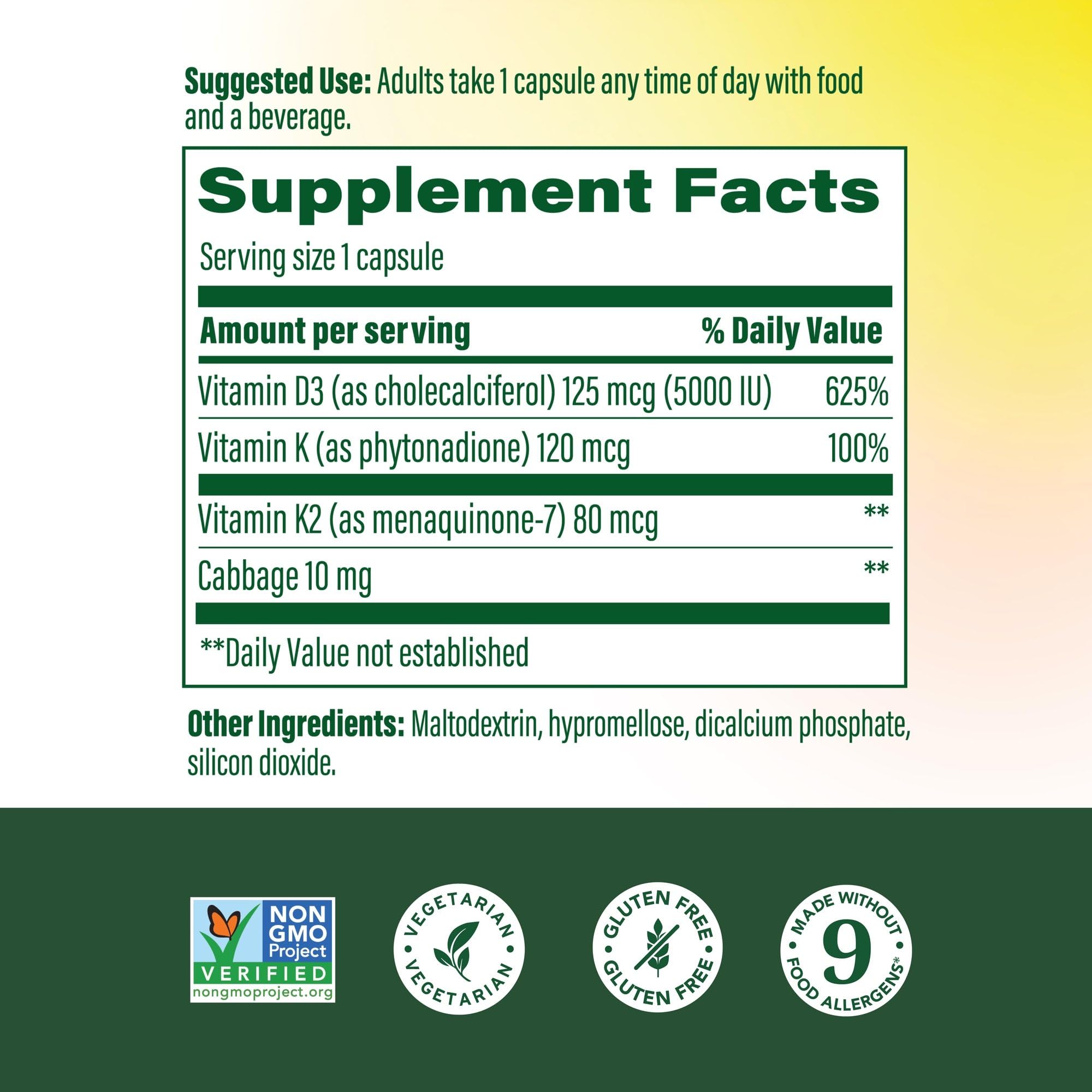 MegaFood Vitamin D3 K2 pills pack showing D3 and K2 synergy for bone health