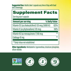 MegaFood Vitamin D3 K2 pills pack showing D3 and K2 synergy for bone health