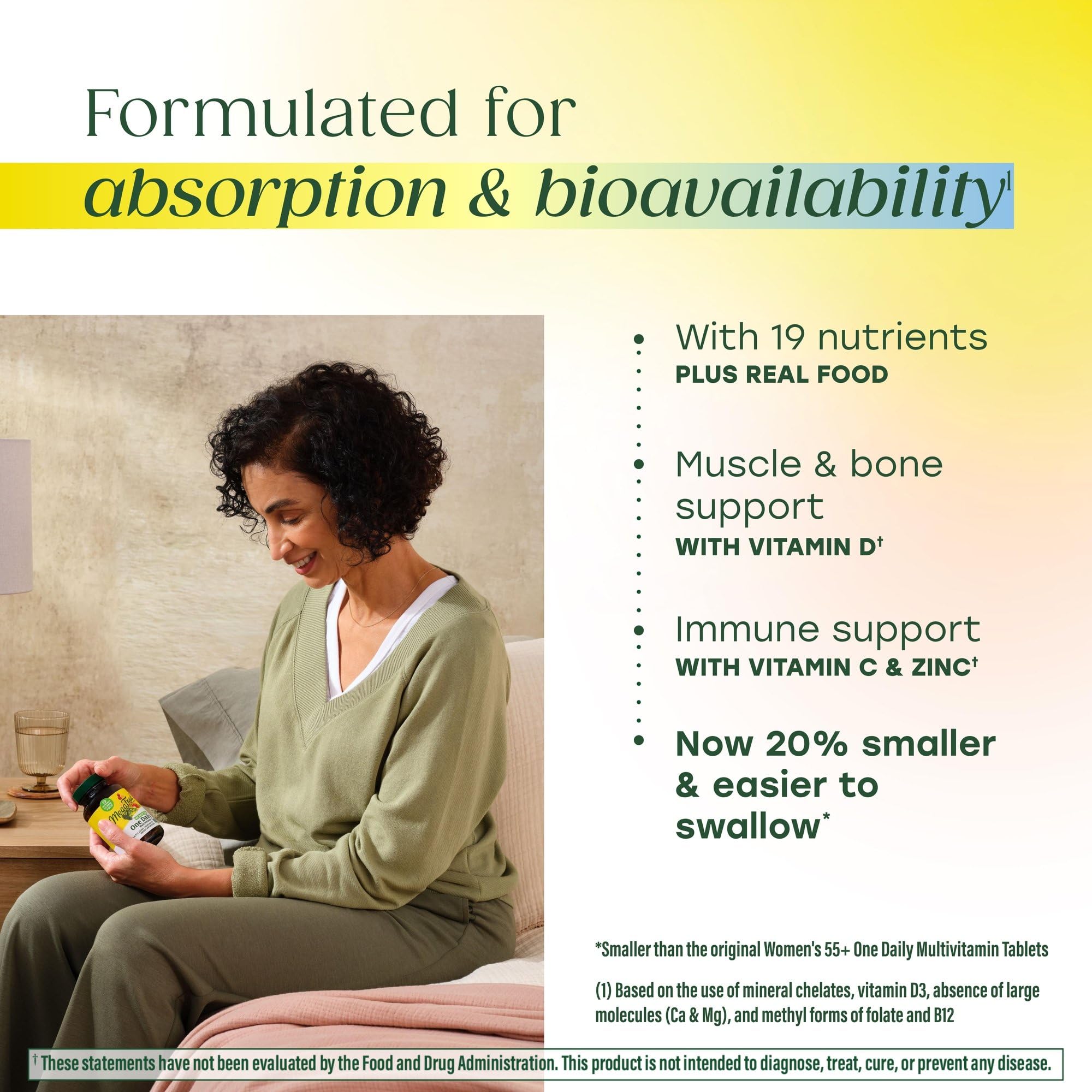 MegaFood bottle packaging front emphasizes vegetarian, non-GMO formulation.