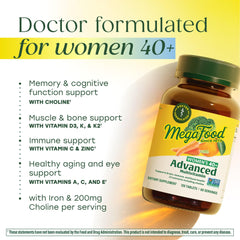 MegaFood bottle back image emphasizes non-GMO and gluten-free formulation.