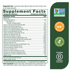 MegaFood Women's Multi label close-up showing vitamin details for bone health.