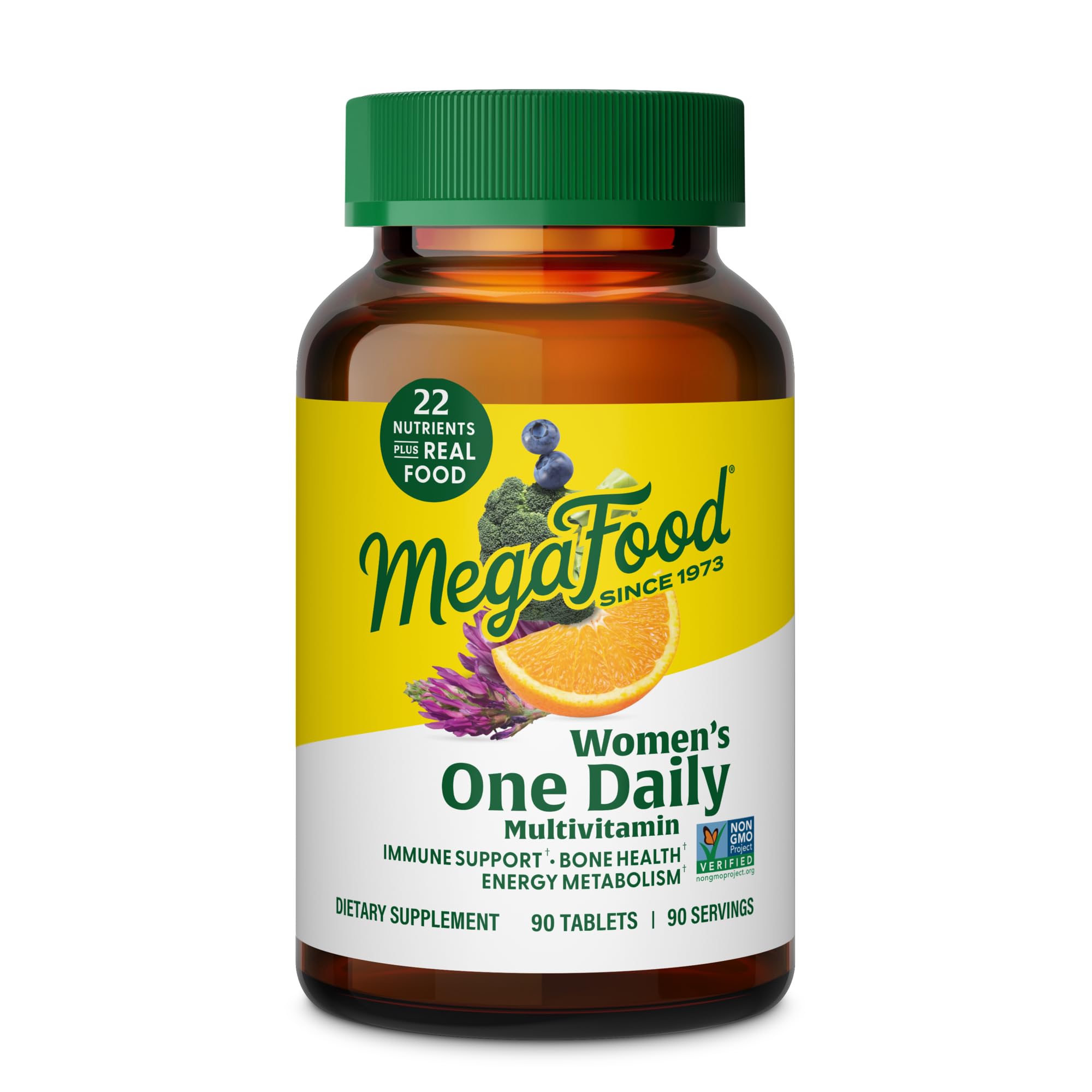 MegaFood Womens Multivitamin One Daily bottle front for daily support