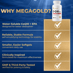 Megagold E-Q10 Sol on kitchen counter promotes easy daily use.