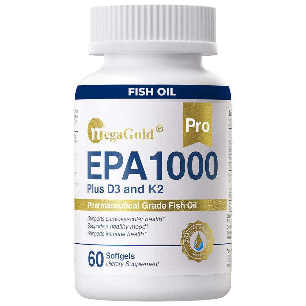 MegaGold Pro bottle with capsules may support heart health and immune wellness.