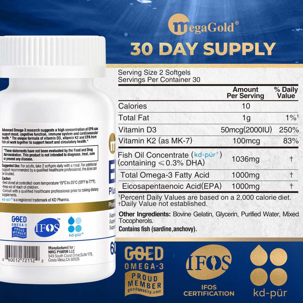 MegaGold Pro taste-free burpless formula for easier daily omega-3 intake.
