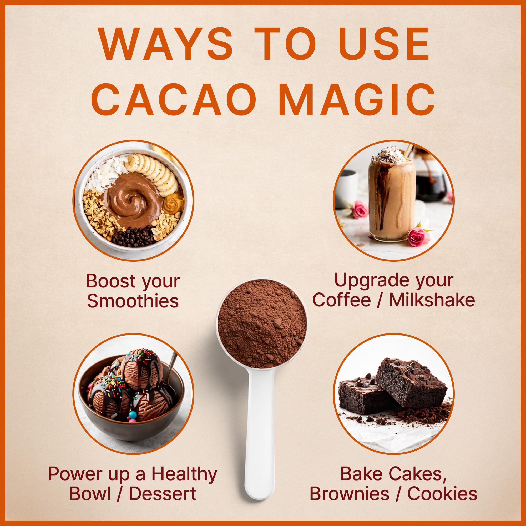 MEGAPLANTS Cacao Magic dessert-topping on yogurt or oats for extra flavor.
