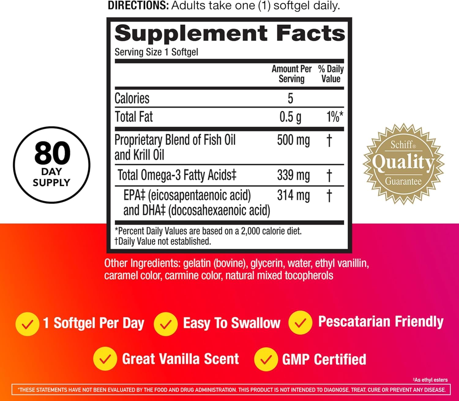 MegaRed omega-3 graphic highlighting 2X concentration versus standard fish oil.