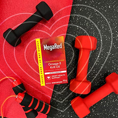90-count MegaRed bottle offers a convenient long-term supply.