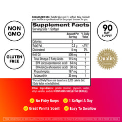 PureTech 3x purity label on MegaRed krill oil packaging.