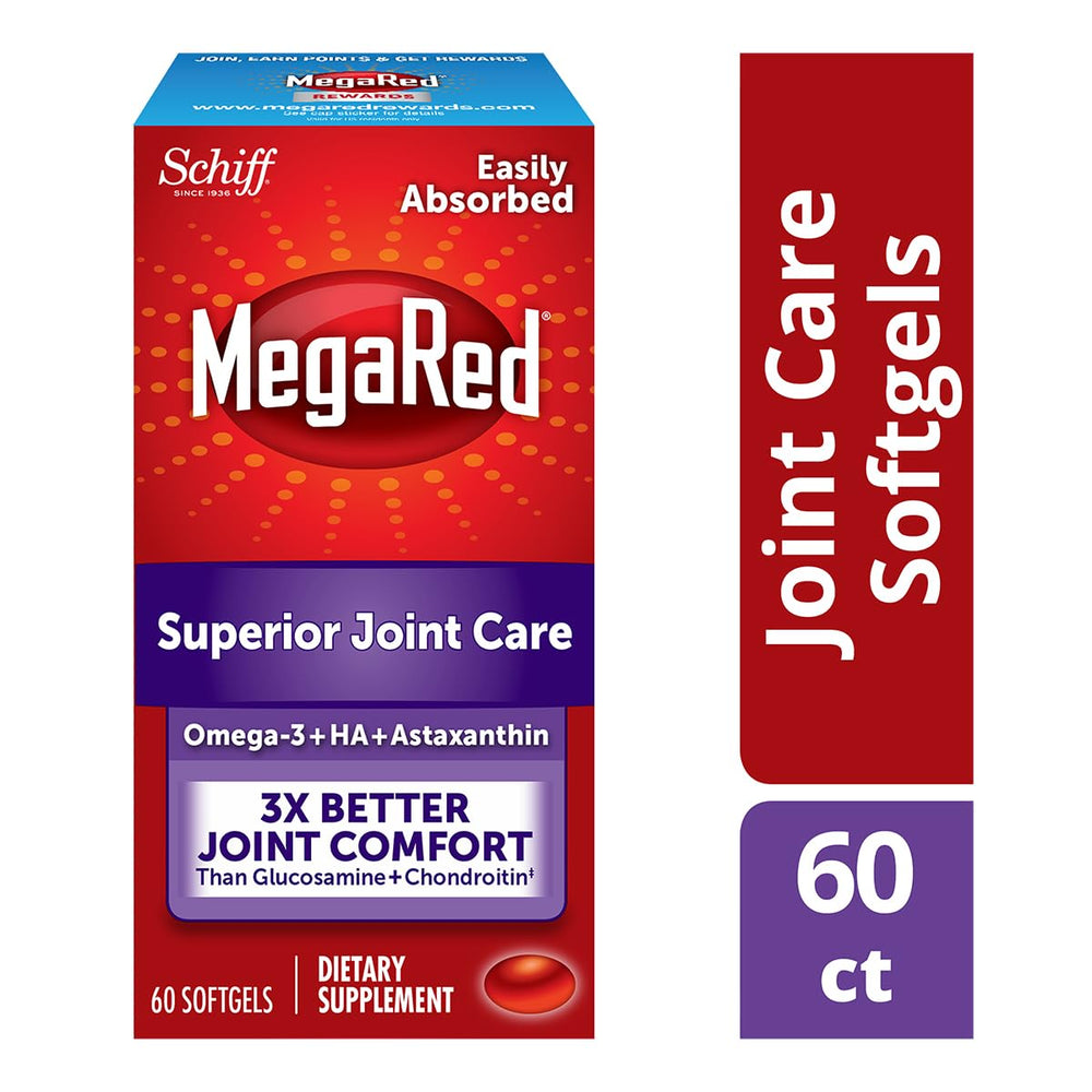 Megared Omega-3 Krill Oil softgels for easy absorption and daily joint support.