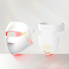 Megelin Duo-Lux upper-face close-up highlights precise red and infrared wavelengths for targeted treatment.
