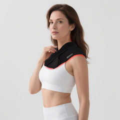 Worn around the neck and shoulders for subtle, ongoing sessions