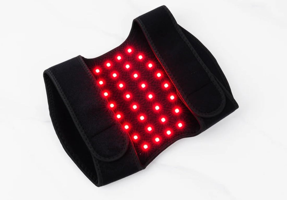 Megelin red light knee pad for at-home therapy sessions.