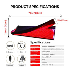MEGELIN infrared therapy bag targets shoulders and back with soothing warmth.