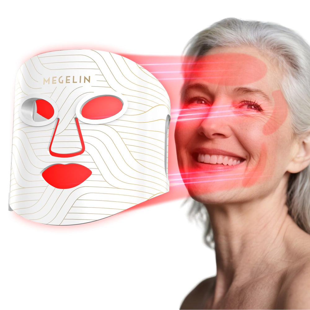 MEGELIN Upgrade LED mask front view for convenient at-home skincare sessions.